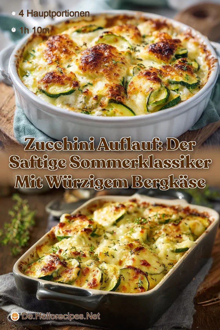 Zucchini Auflauf: Der saftige Sommerklassiker mit w&uuml;rzigem Bergk&auml;se