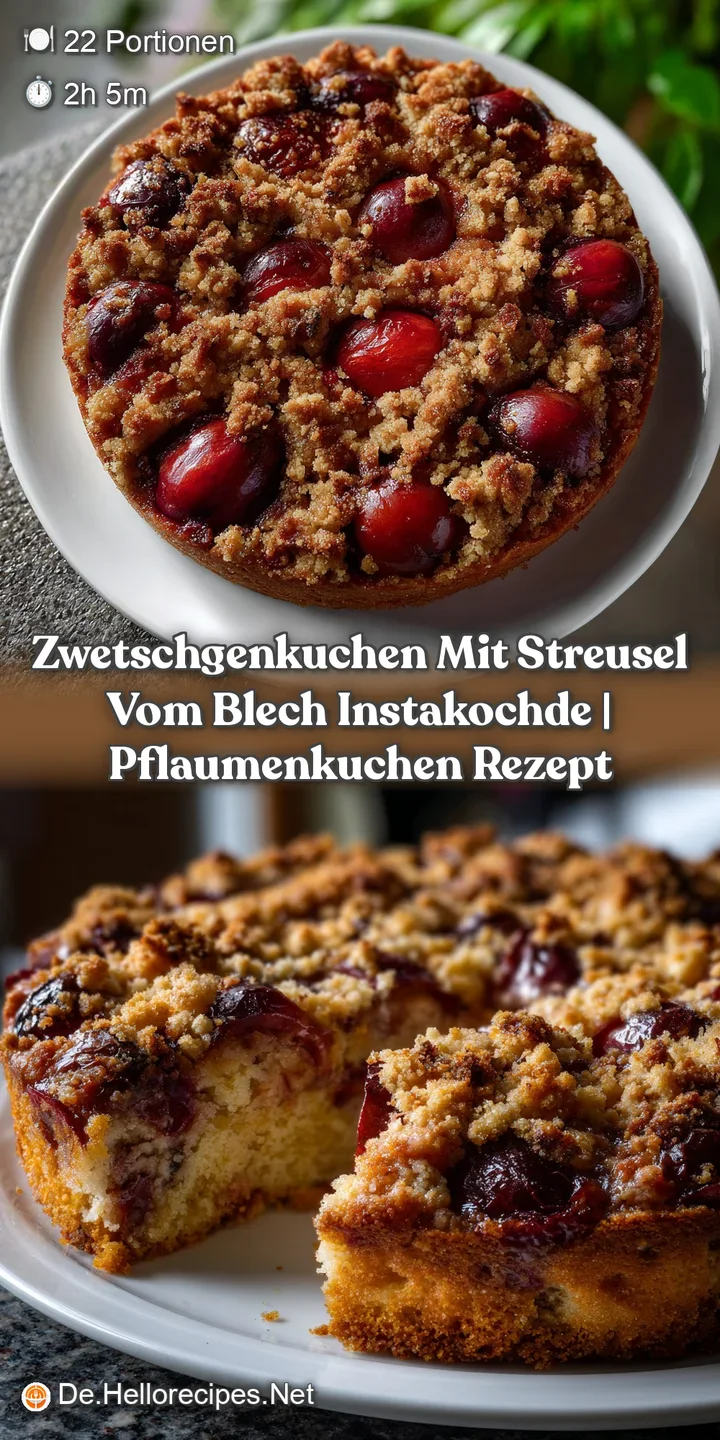Zwetschgenkuchen Mit Streusel Vom Blech Instakochde | Pflaumenkuchen Rezept