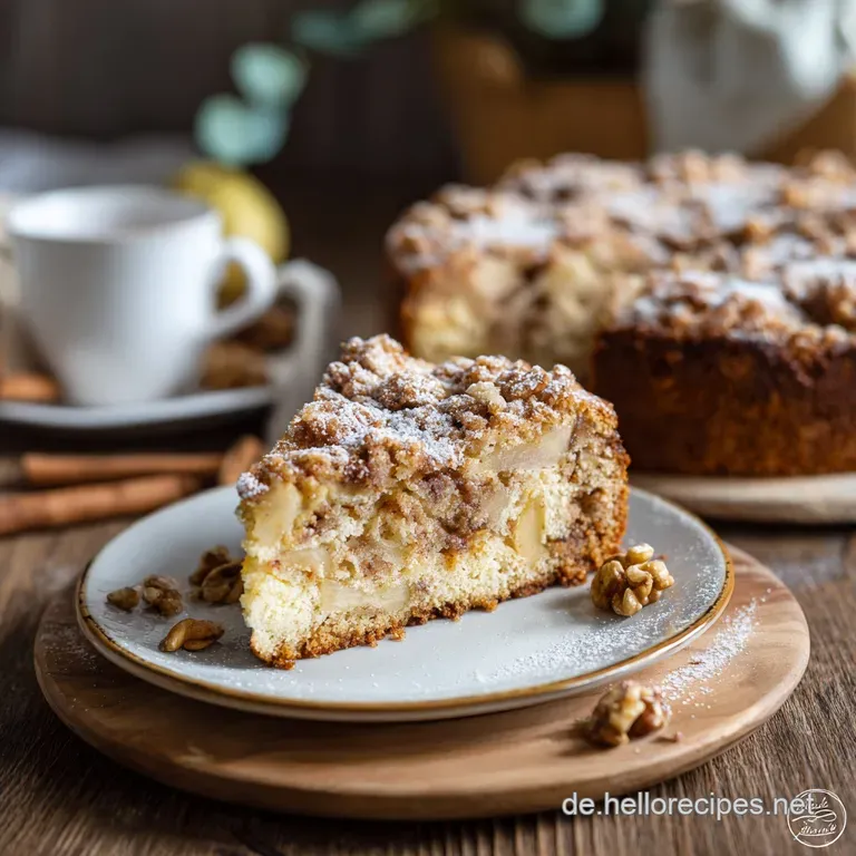 Apfelkuchen Mit Waln&uuml;ssen: Der Ultimative Walnuss-Traum Mit Streusel-Haube presentation