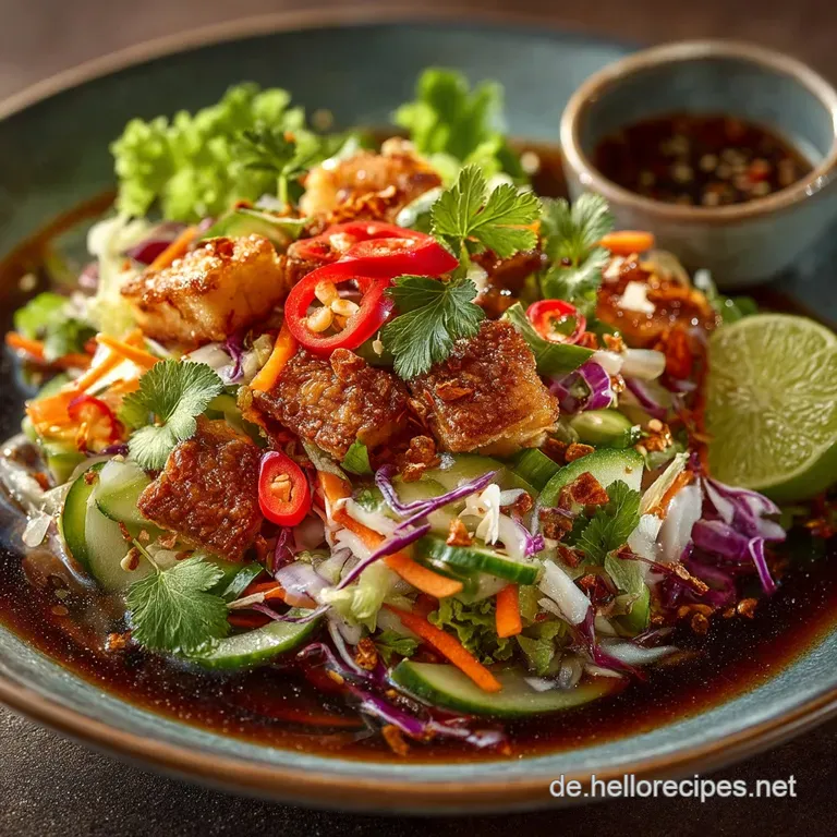 Knackiger Asiatischer Gurkensalat SesamIngwerDressing mit ChiliKick