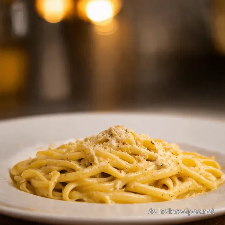 Authentische Carbonara So&szlig;e presentation