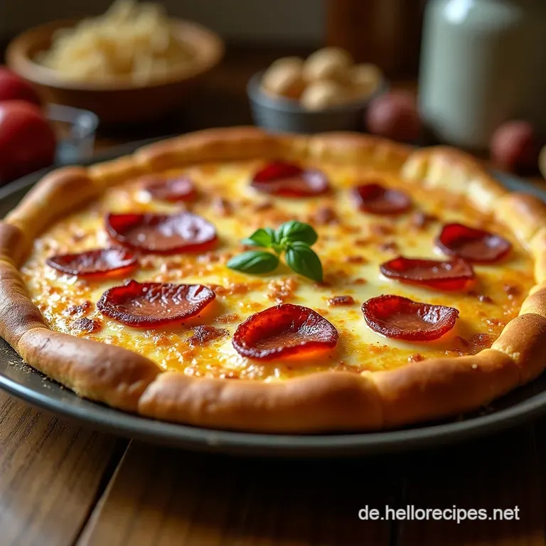 Flammekueche wie bei Oma Der Authentische Elsässer Flammkuchen mit Crème Fraîche und Speck presentation