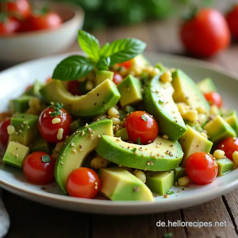 Avocado H&auml;hnchensalat Deluxe Herzhaft Gesund Gl&uuml;cklich