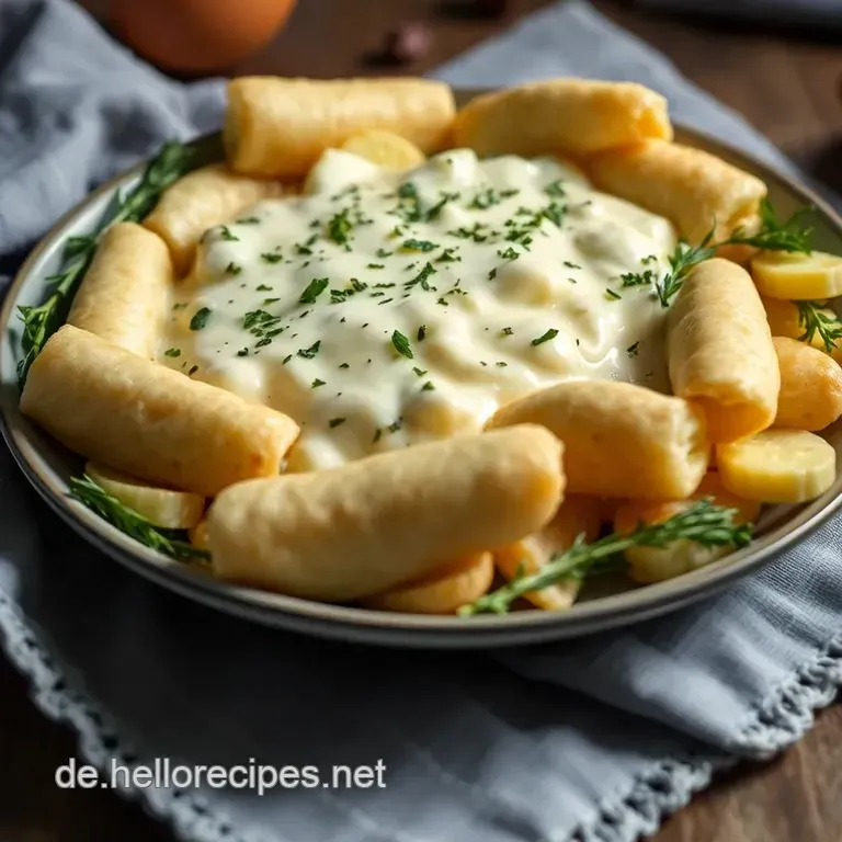 Bergkäse-Bratlinge mit Kräuterquark presentation