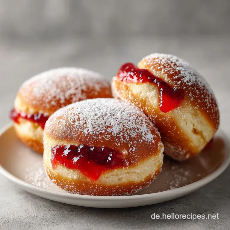 Fluffige Berliner aus dem Backofen