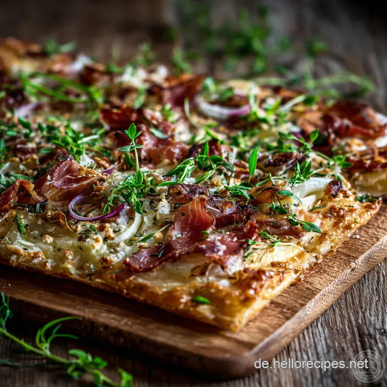Bl&auml;tterteig Flammkuchen Das Knusprige Blitzrezept in Nur 30 Minuten presentation