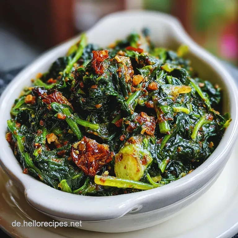 Steaming bright spinach, artfully plated with a delicate drizzle. Emerald green against the stark white. Fresh, clean, and...