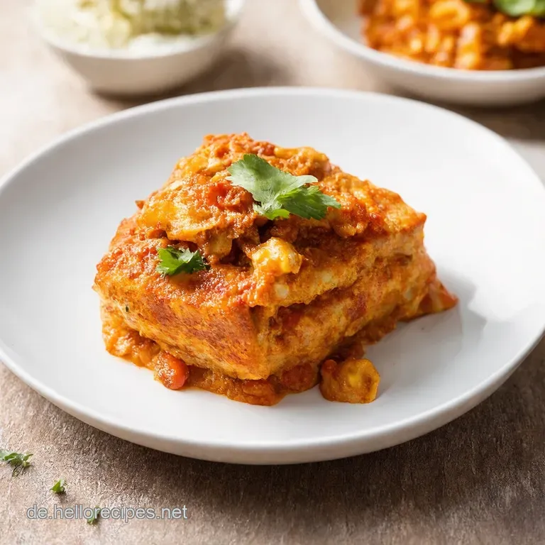 BlitzEnchiladaAuflauf mit H&auml;hnchen Reis