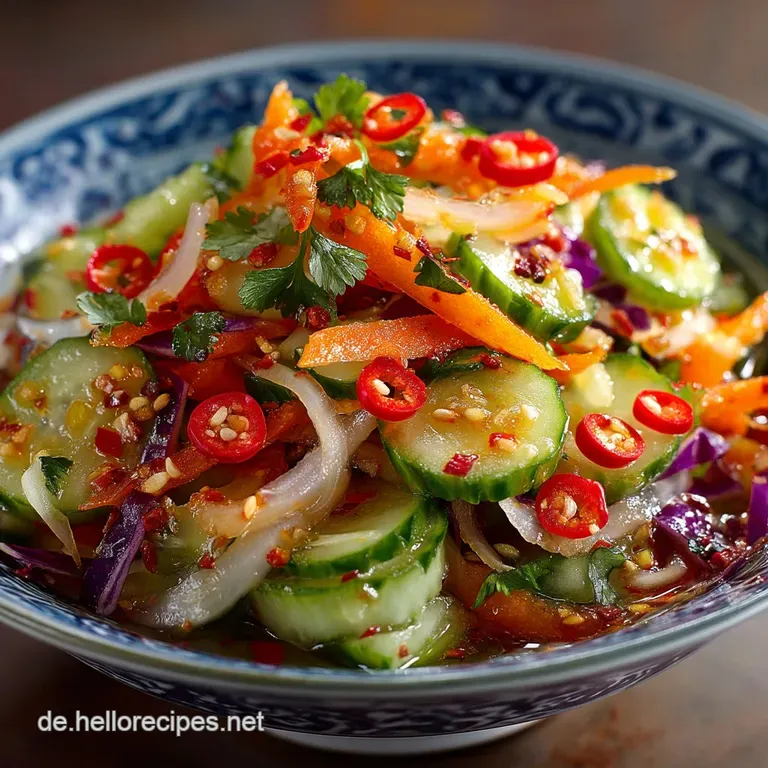 Asiatischer Gurkensalat Rezept Knackig Schnell für Grillpartys