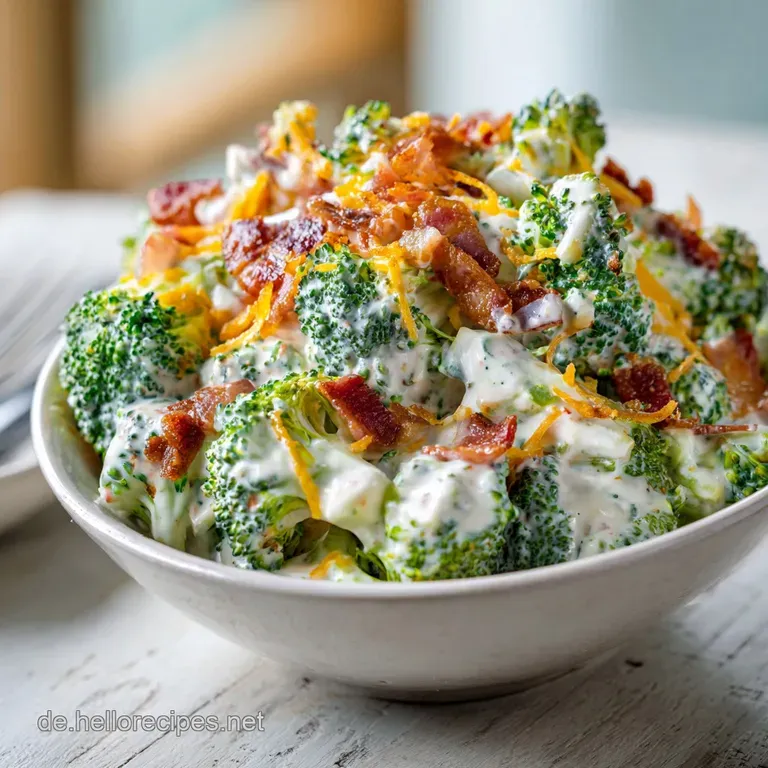 Brokkoli Salat mit Speck und Joghurt