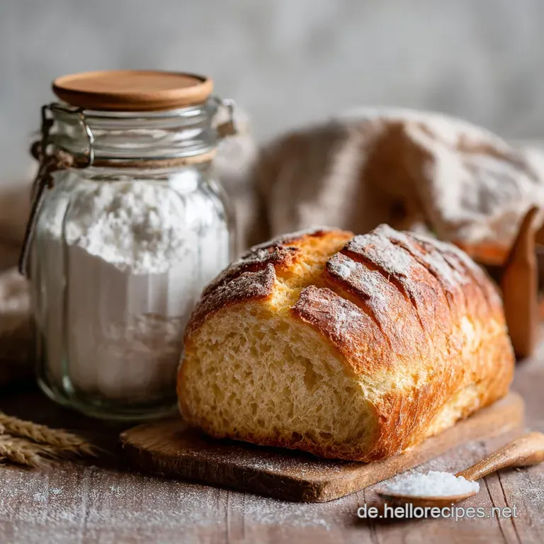 Warm slice of rustic bread on a linen napkin. Golden crust, airy interior. Inviting, simple presentation with soft, natura...