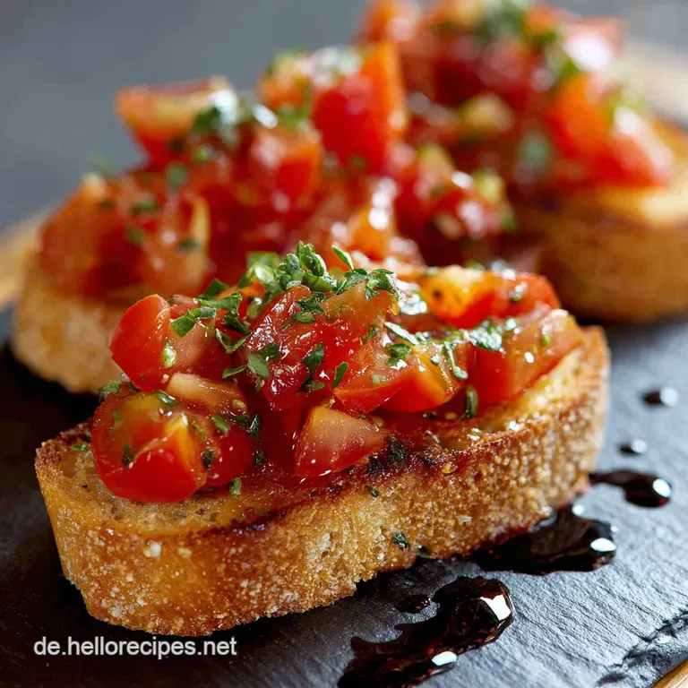 Bruschetta Mit Tomaten Classico Sonne Auf Dem Brot: Der Perfekte Appetizer presentation