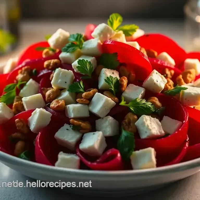 Bunter Rote Bete Salat mit Feta und Walnüssen – Einfach und Lecker!