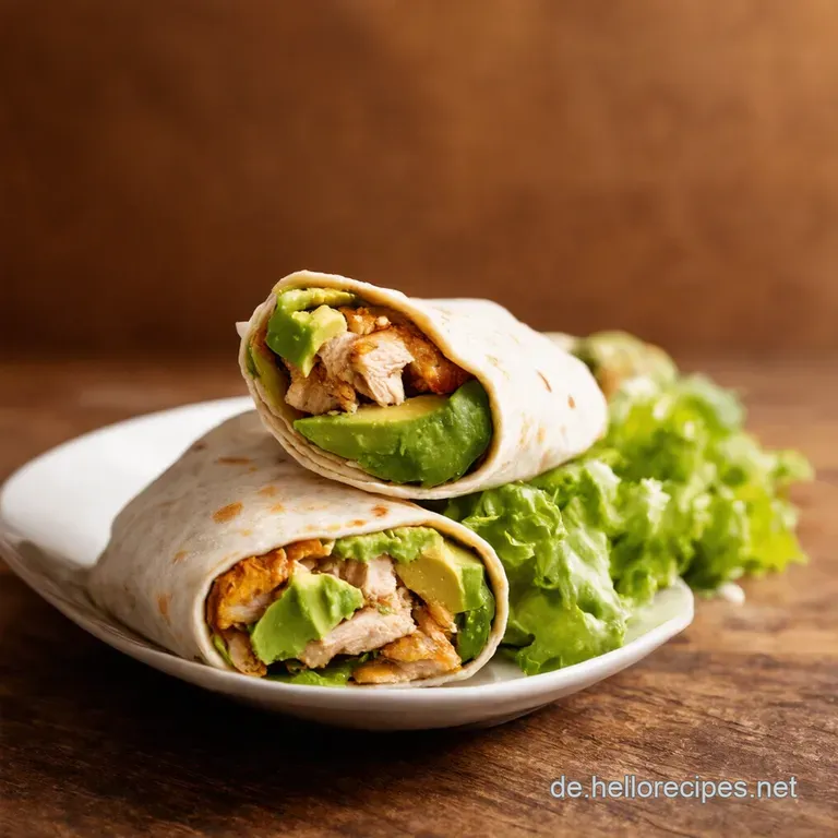 Chicken Avocado Wrap Der Perfekte Snack F&uuml;r Zwischendurch presentation