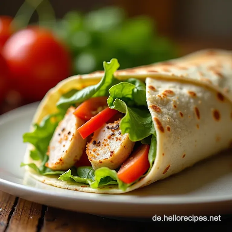 Chicken Caesar Salad Wrap Der 20Minuten Powersnack presentation