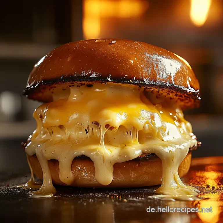 Chopped Cheese Sandwich New Yorker Streetfood für Zuhause presentation