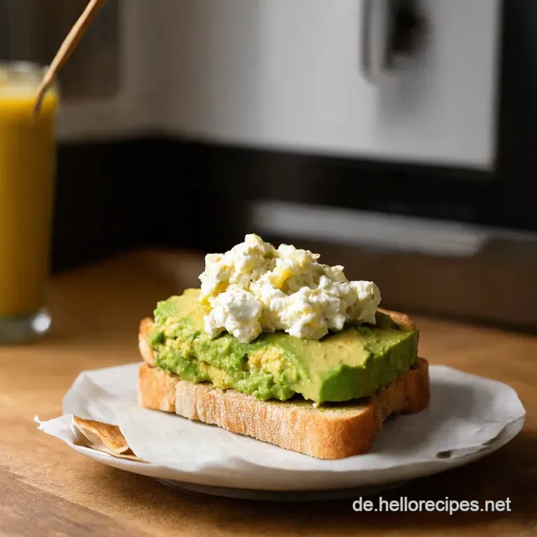 Cottage Cheese Avocado Toast presentation