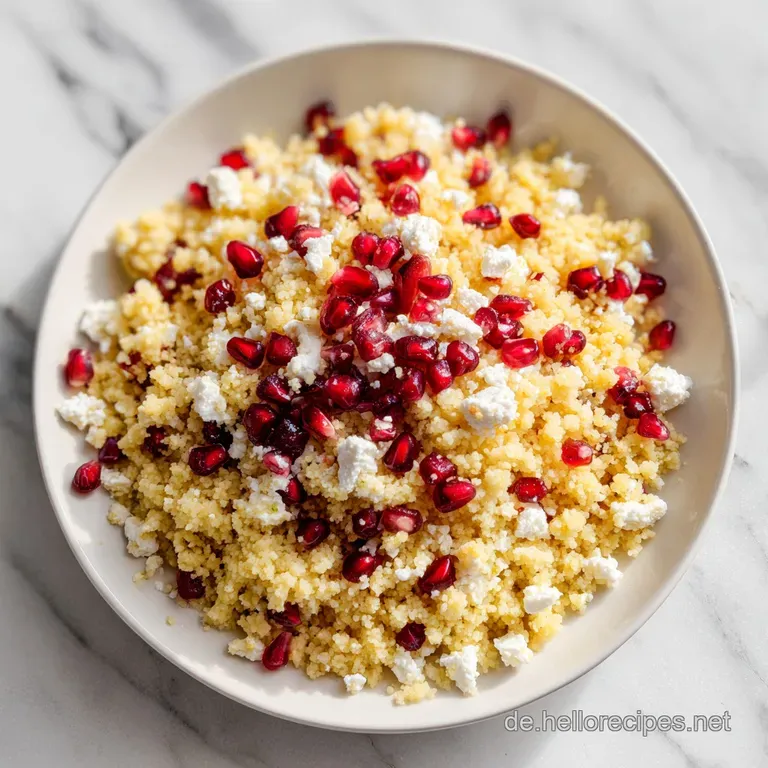 Couscous Salat mit Feta und Granatapfel: Frisch & W&uuml;rzig