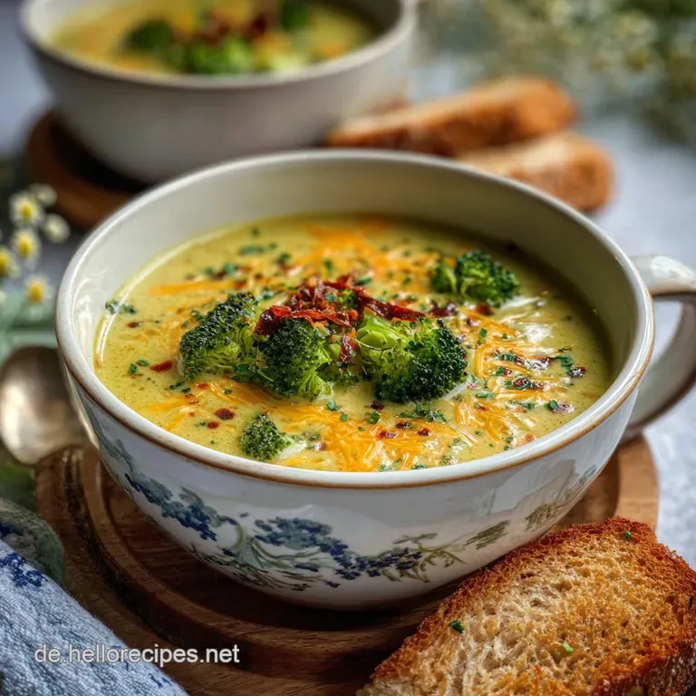 Cremige Brokkoli-Cheddar-Suppe Rezept