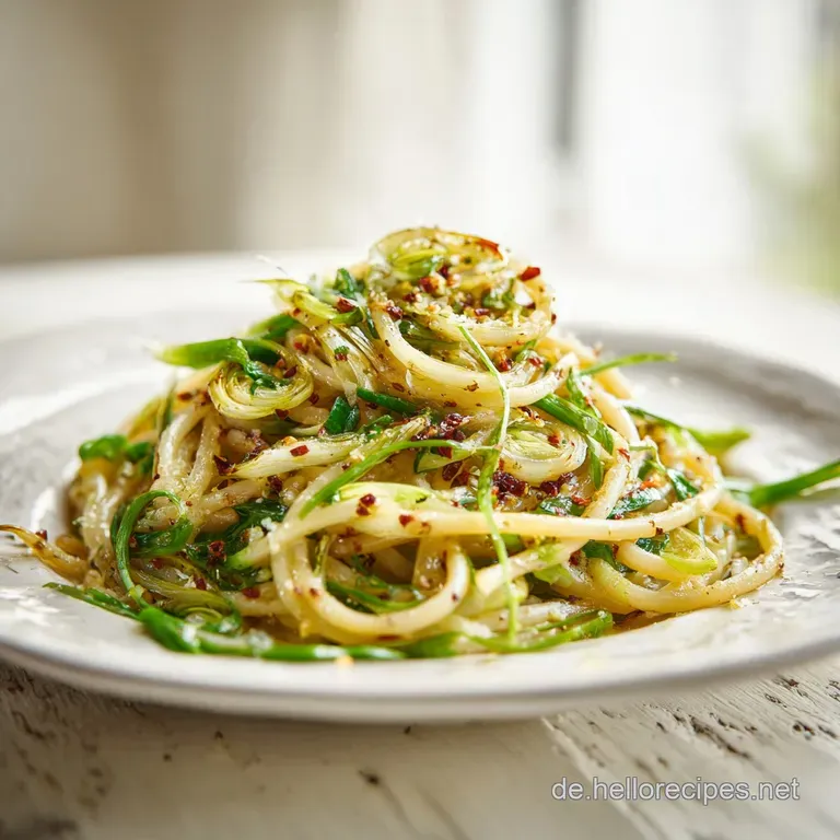A swirl of tender pasta on a white plate, topped with shaved parmesan and a lemon slice.