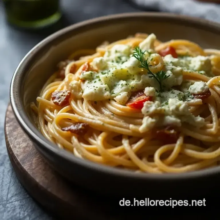 Cremige Gorgonzola-Soße für Pasta und Steak presentation