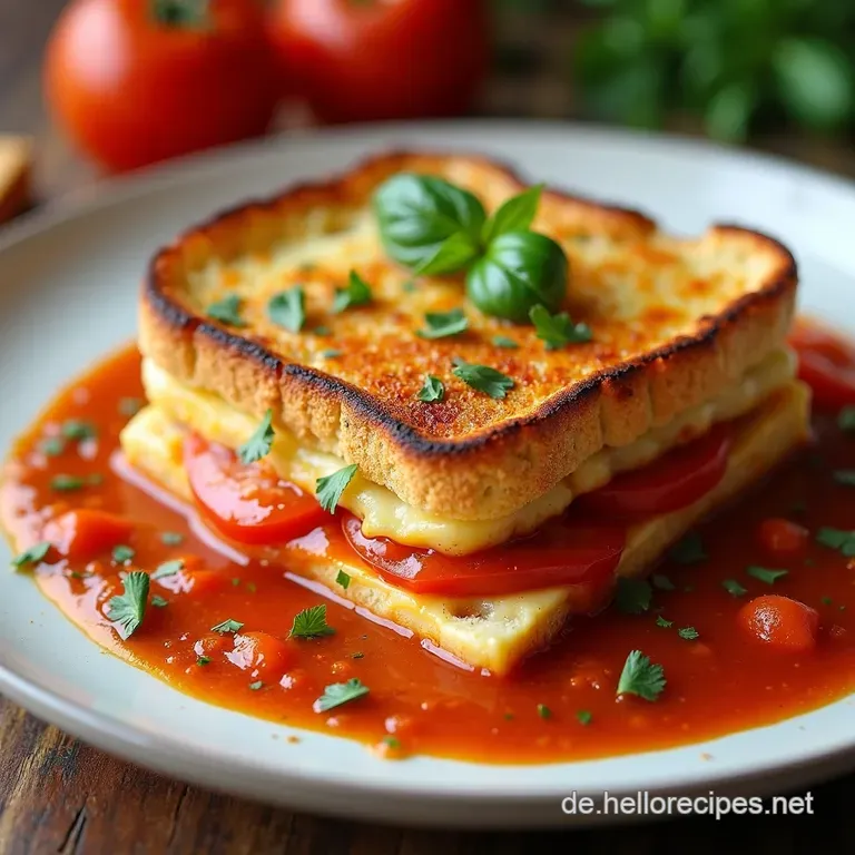Samtige Tomatensuppe mit Karamelisierten Zwiebeln Der beste Grilled Cheese Deluxe