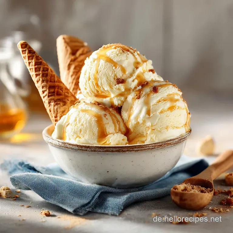 Eis Selber Machen: Cremiges Bourbon-Vanille Gelato (Profi-Rezept) presentation