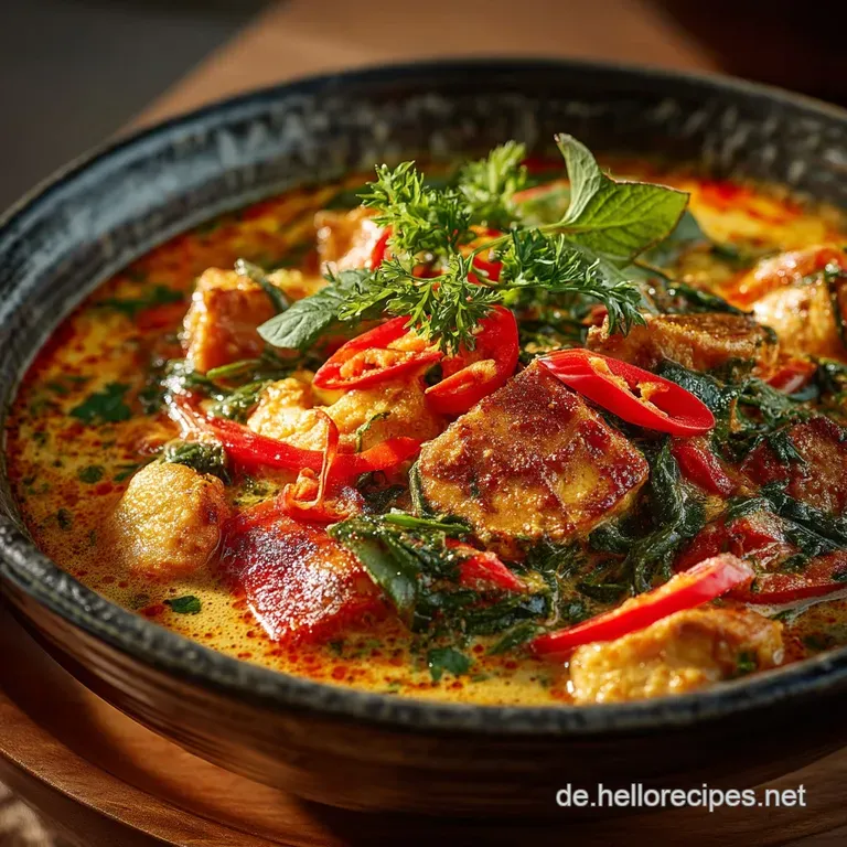 Cremiges Rotes Thaicurry Mit H&auml;hnchen Und Gem&uuml;se Soulfood presentation