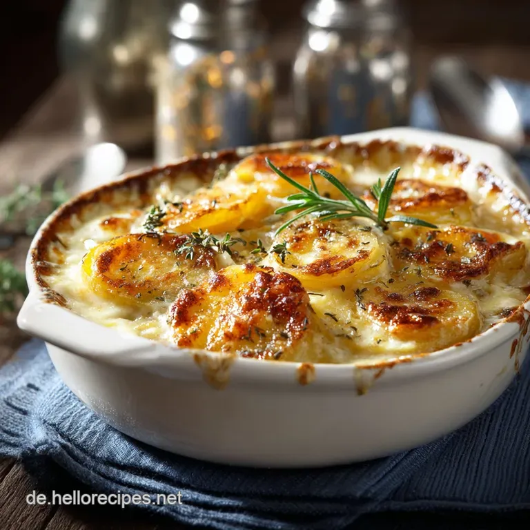 Cremiges Kartoffelgratin: Feierabend-Klassiker Mit Muskatnuss Und Bergk&auml;se. presentation