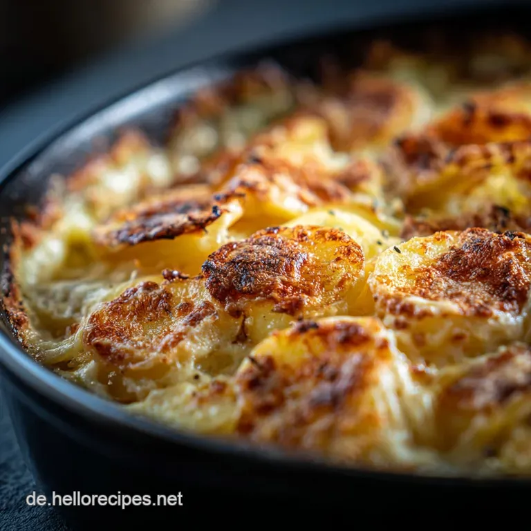 Cremiges Kartoffelgratin: Feierabend-Klassiker mit Muskatnuss und Bergk&auml;se.