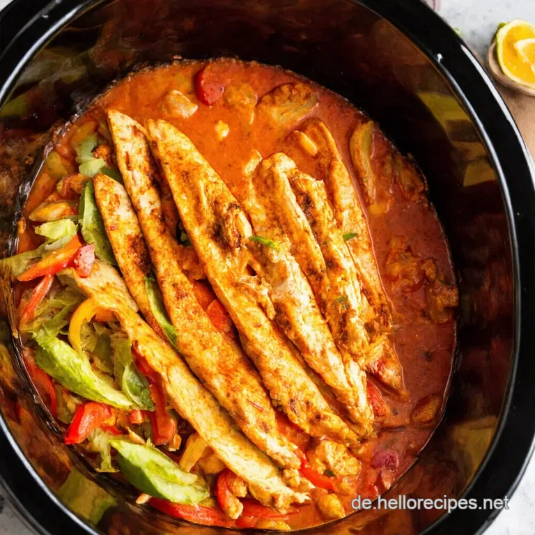 Crockpot Chicken Fajitas Fiesta F&uuml;r Faule presentation