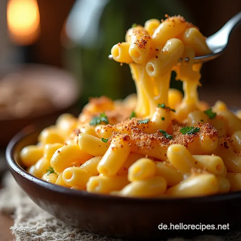 Das ultimative Mac and Cheese Herzhaftes Seelenfutter mit goldener Kruste presentation