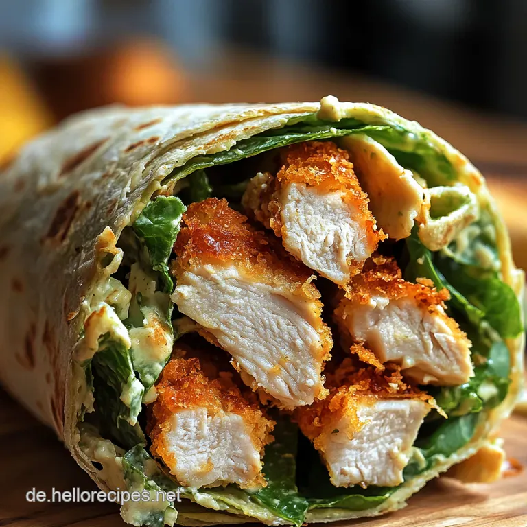 Easy Chicken Caesar Wrap Blitzrezept für Genießer
