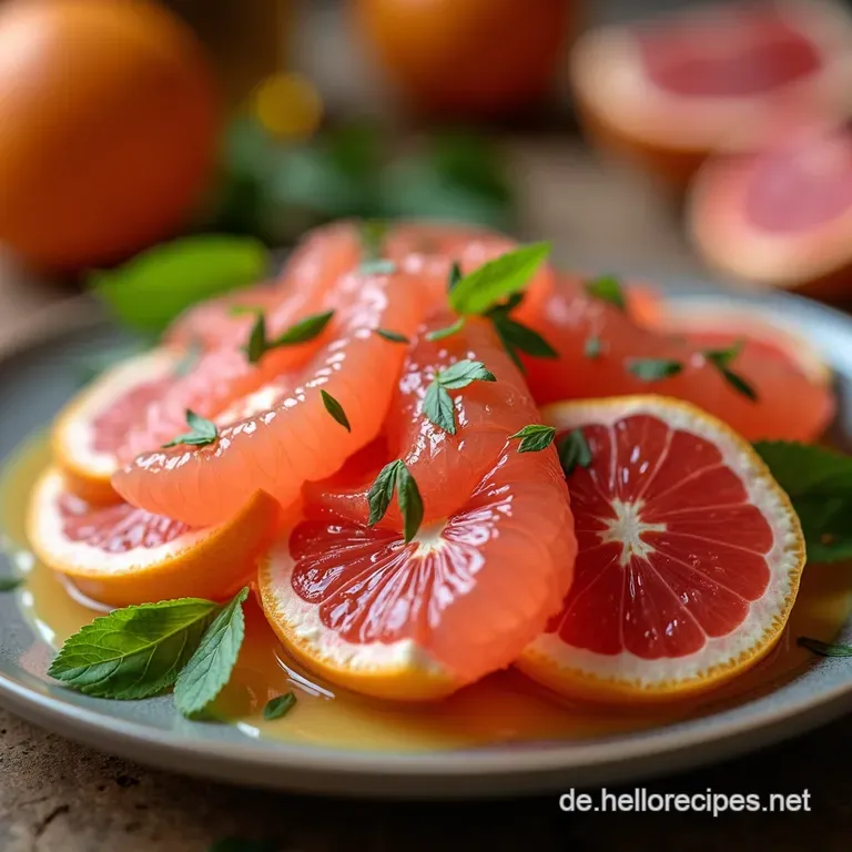 Der ZitrusKick Hausgemachtes Rosa GrapefruitOlivenöl presentation