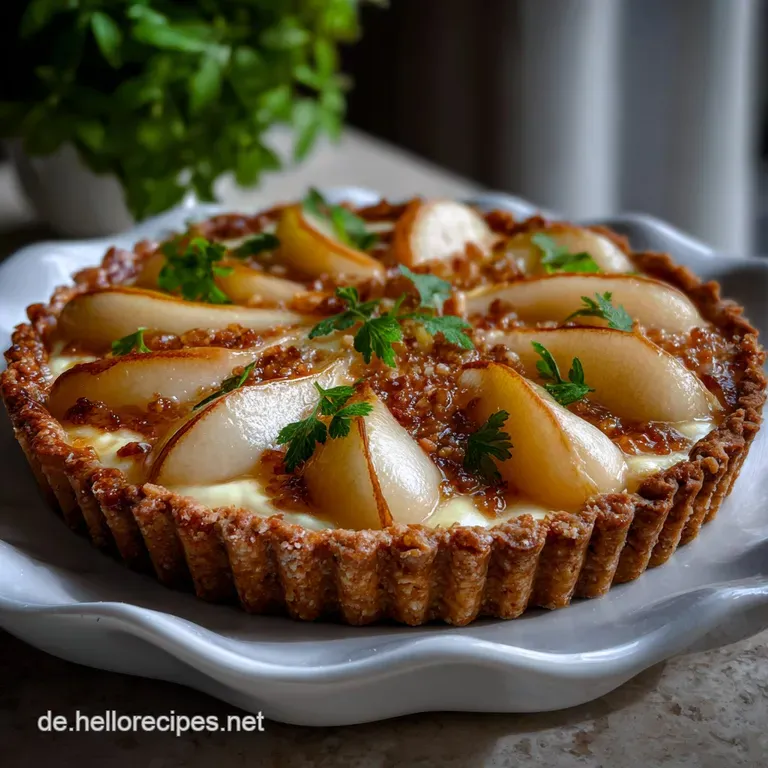 Einfache Birnenwhe: Dinkel Kuchen mit Streuseln