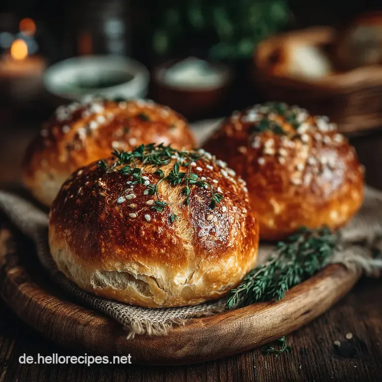 Die schnellsten Sonntagsbrötchen Knusprig in 60 Minuten Ohne Kneten presentation
