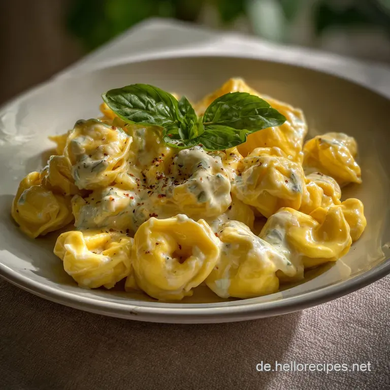 Tortellini Alla Panna Ein Einfaches Rezept: Blitzschnell & Lecker presentation
