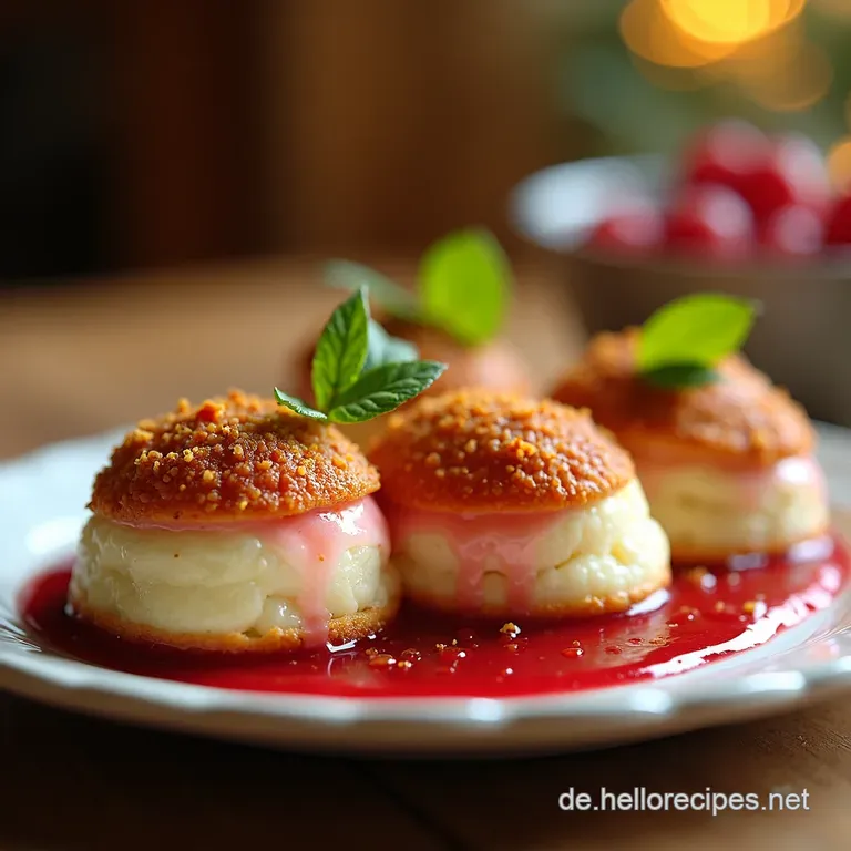 Elegante KirschMandelSchnitten nach BakewellArt presentation