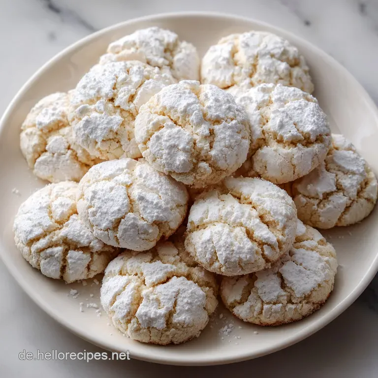 Two 'Engelsaugen' cookies on a white plate, raspberry jam glistening. Edges are crumbly and light. Festive holiday treat!