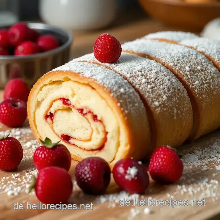 Erdbeer-Biskuitrolle: Ein Hauch von Sommer presentation