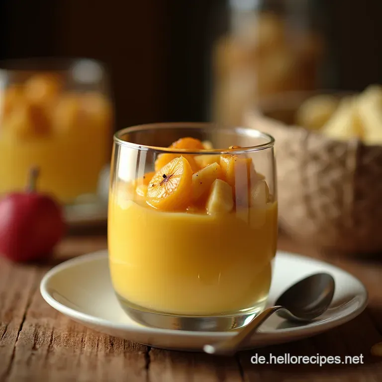 Omas BlitzTräumchen Cremiger ErdbeerBananenPudding im Glas NoBakeGenuss presentation