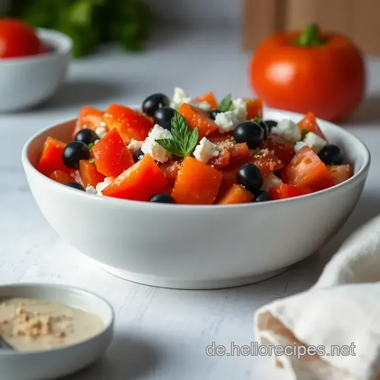 Erfrischender Bulgarischer &Scaron;opska Salat &ndash; Ein Fest F&uuml;r Den Gaumen! presentation