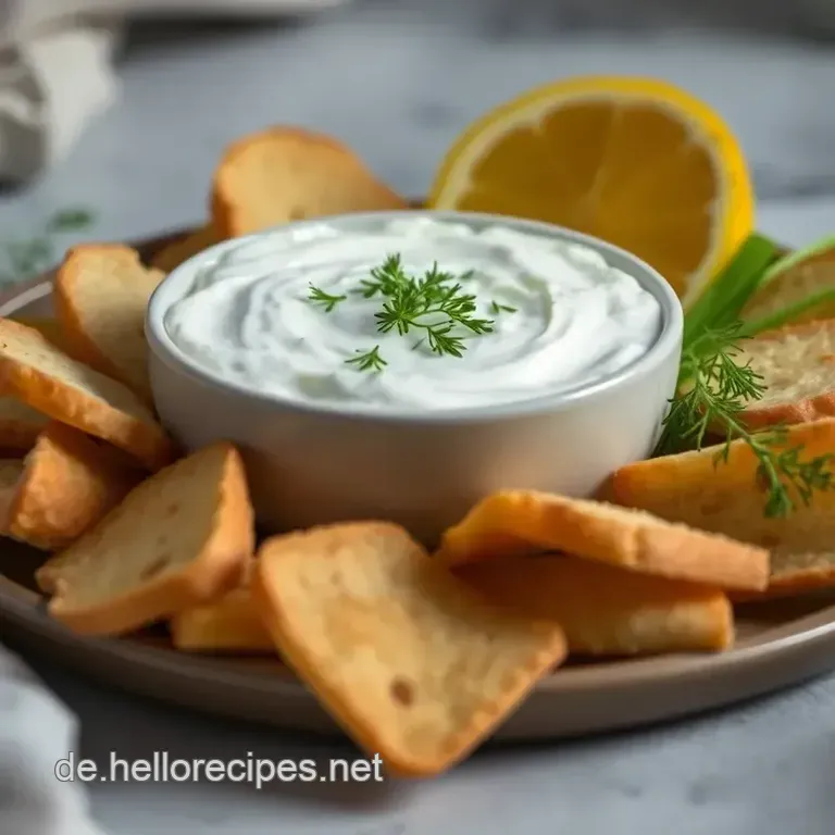 Erfrischender Schmand-Dip mit Kräutern – Perfekt für jede Feier! presentation