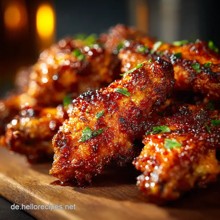 Feuer Flamme S&uuml;&szlig;Scharfe Chicken Wings zum Dahinschmelzen