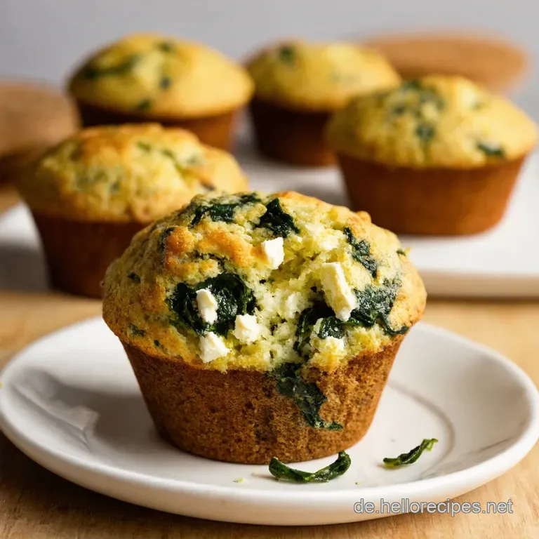 Fitfr&uuml;hst&uuml;cksmuffins Mit Spinat Und Feta presentation