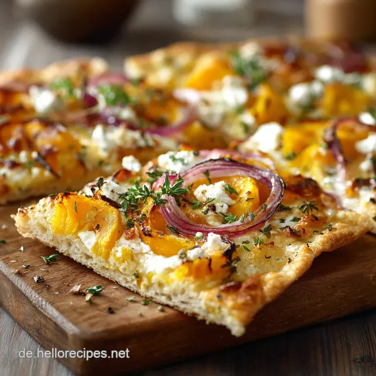 Flammkuchen Mit K&uuml;rbis Und Feta: Der Herbsttraum presentation