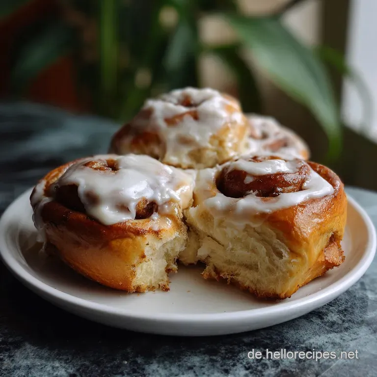 Fluffige Zimtschnecken Ses Gebck mit FrischkseFrosting Rezept