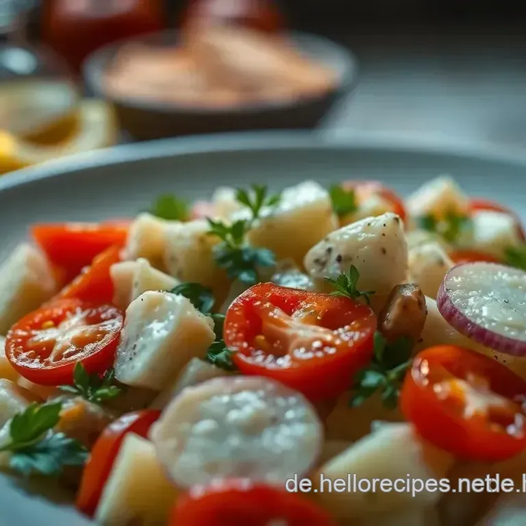 Frischer Hüttenkäse-Salat mit knackigem Gemüse