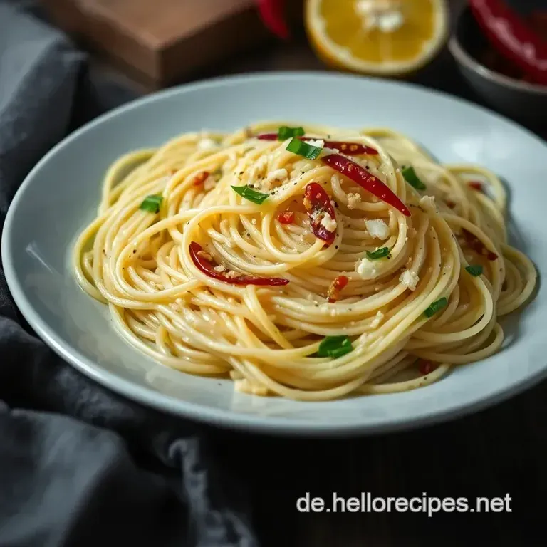 Gabelspaghetti mit Aglio e Olio – Ein italienisches Pastavergnügen presentation