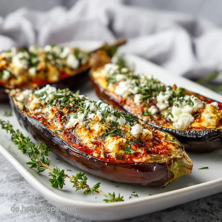 Elegant grilled eggplant slices with blistered skin, plated alongside fresh greens and a swirl of creamy, light-colored sa...